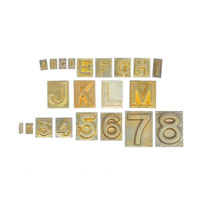 Picture of Stamped Brass Letters and Figures