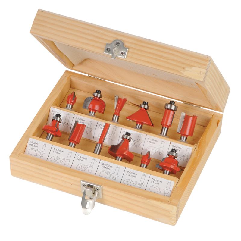 Picture of 1/4" TCT Router Bit 12 piece Set